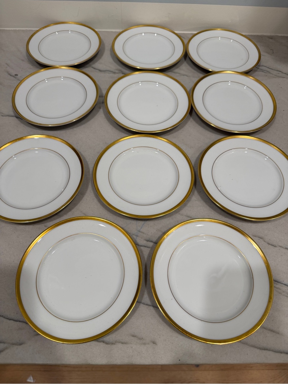 Royal Tettau Bavarian Germany Gold Rim White Porcelain Saucer/Snack